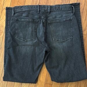 GAP for Good Men’s Dark Gray Distressed Black Slim Jeans -only worn a few times